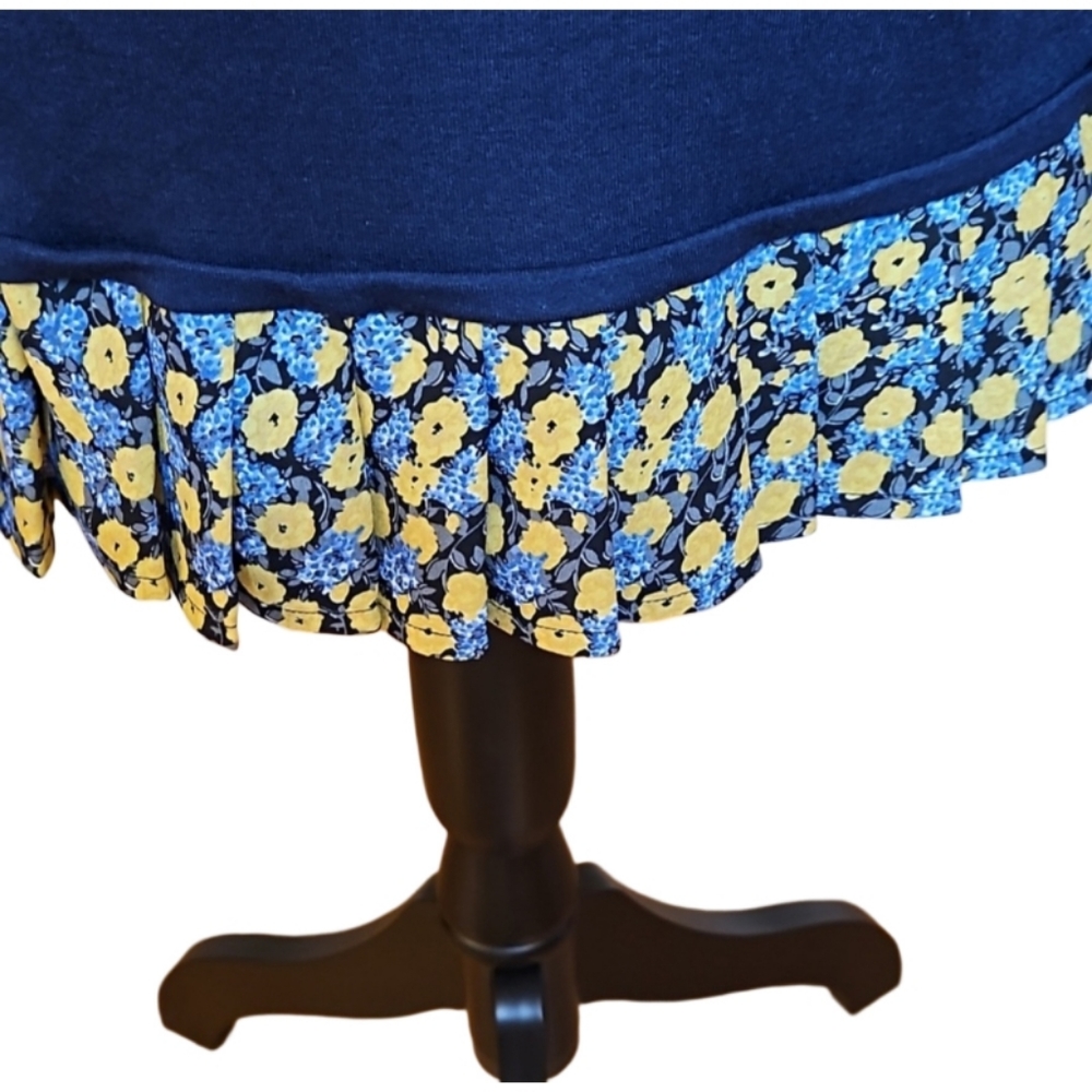 J Crew 3/4 Sleeve Shirt with Floral Trim - Picture 7 of 11